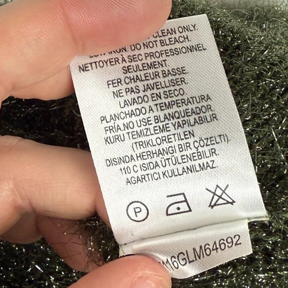 TIBI Gleam Metallic Green Sweater Maxi Dress XS - Picture 5 of 5